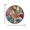 Homeroots 8 ft. Round Multi Color Leaves Indoor & Outdoor Area Rug 384948 - alternate 3